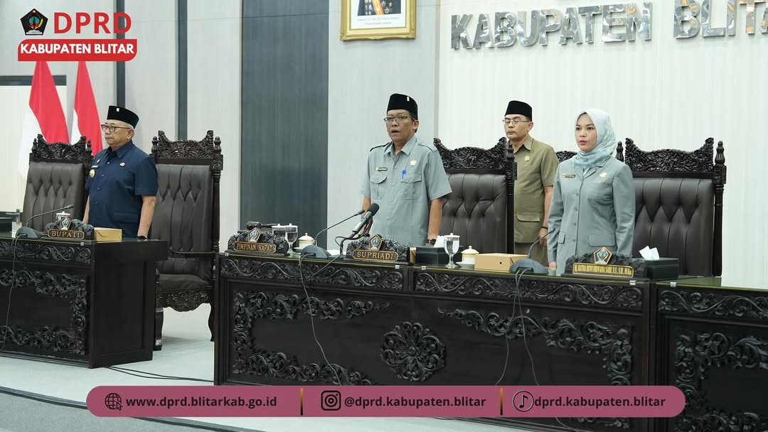 Rapat Paripurna dengan agenda “Penyampaian  Pandangan Umum Fraksi-fraksi DPRD Kabupaten Blitar atas Penjelasan Bupati Blitar Terhadap Rancangan Peraturan Daerah tentangPertanggungjawaban Pelaksanaan APBD Tahun Anggaran  2024”